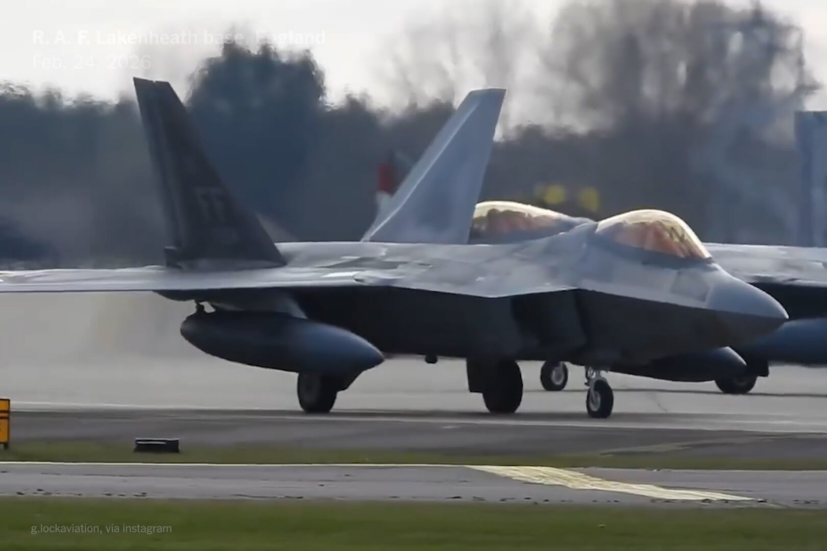 U.S. sent F-22 fighter jets to Israel, an official says.