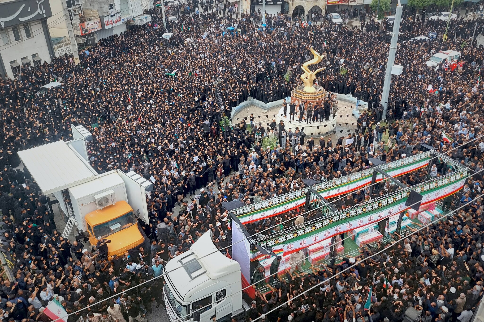 Thousands in Iran Attend Burial of Children Killed in Bombing of School