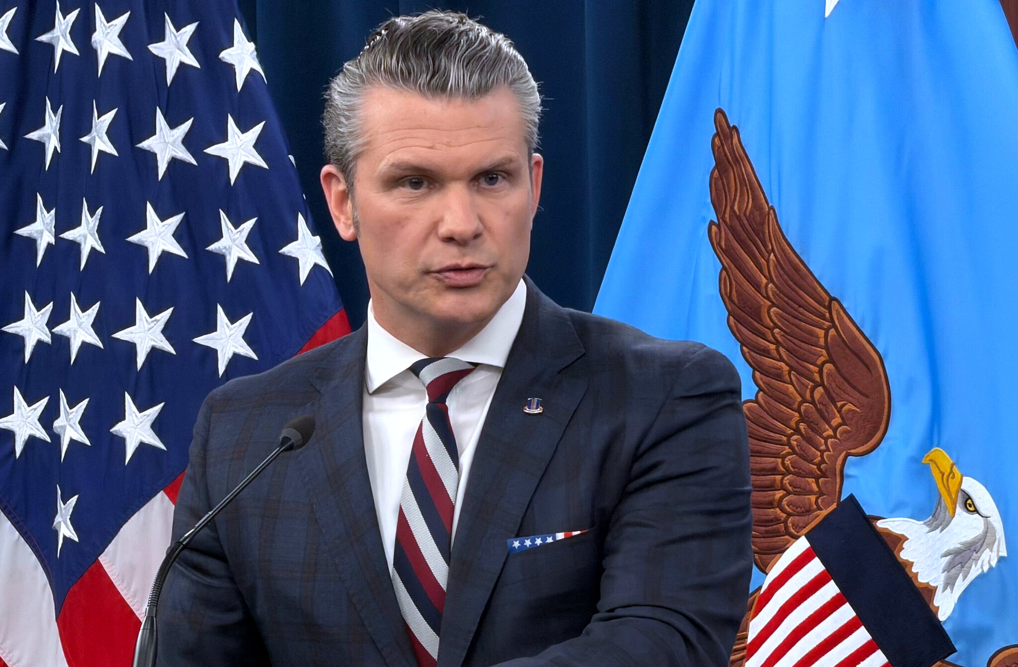 Hegseth Says a U.S. Strike Killed an Iranian Who Plotted to Assassinate Trump