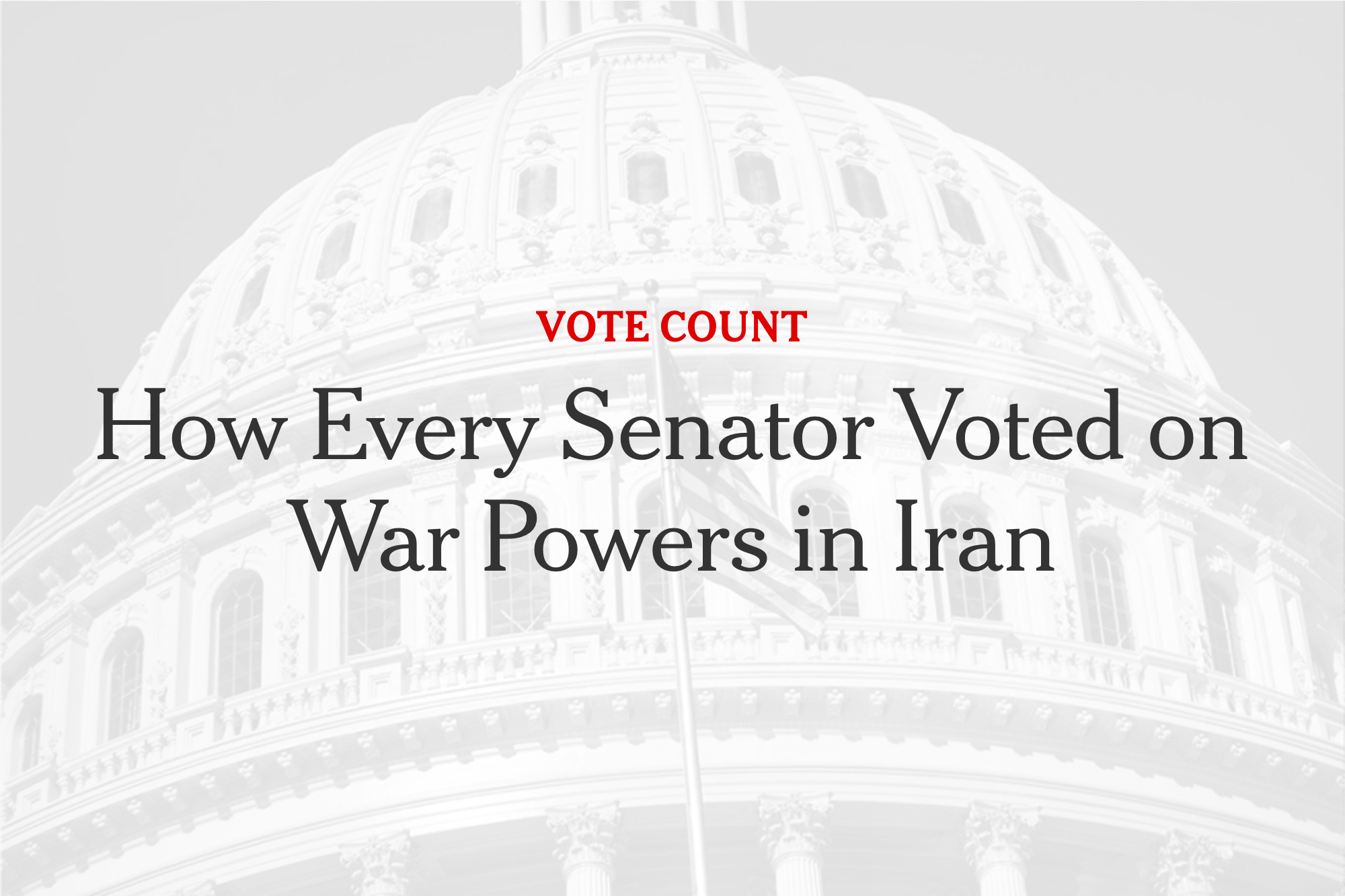 How Every Senator Voted on the Iran War Powers Resolution
