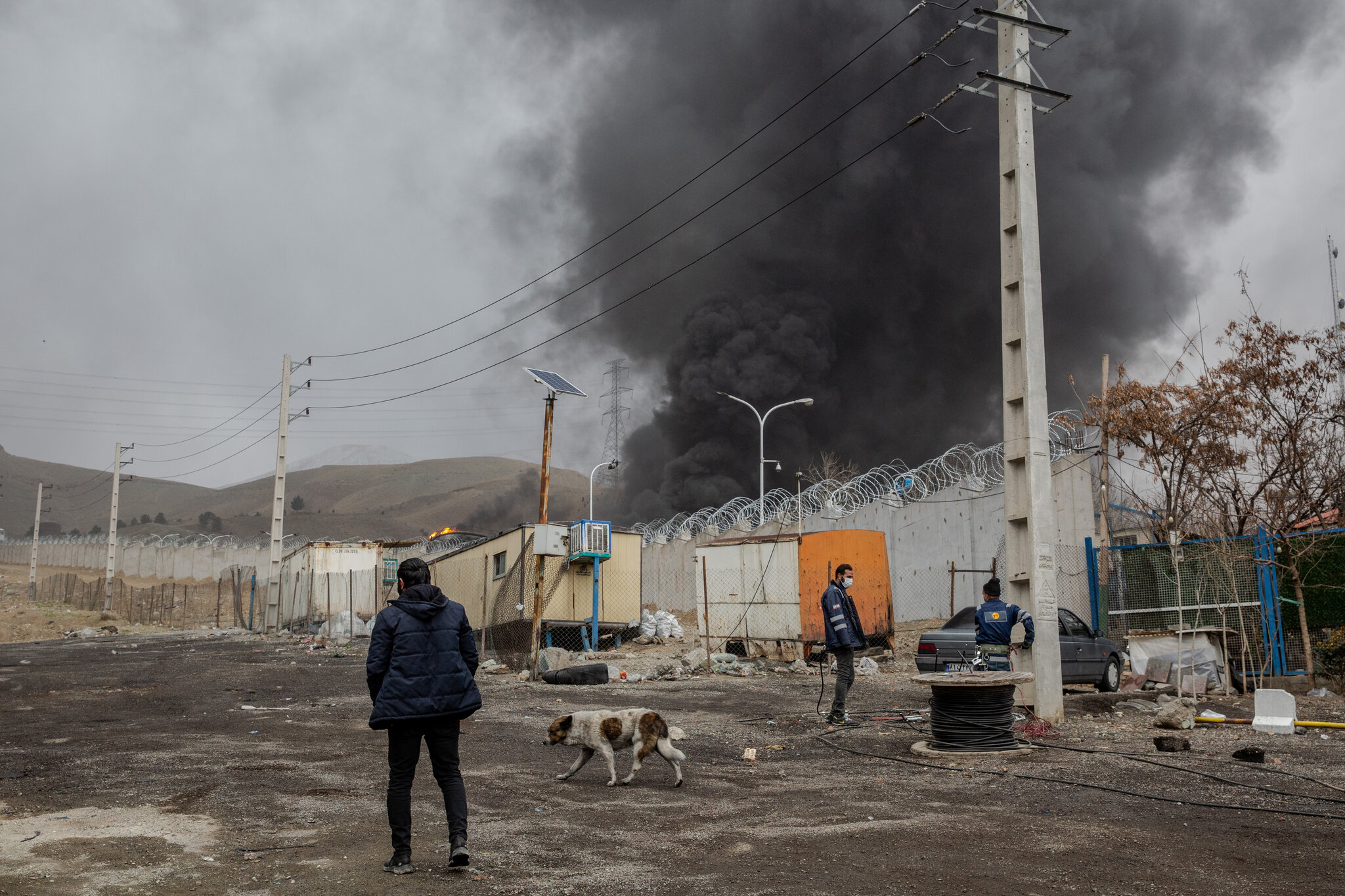 Black Rain and Health Fears After Strikes on Iran Fuel Depots