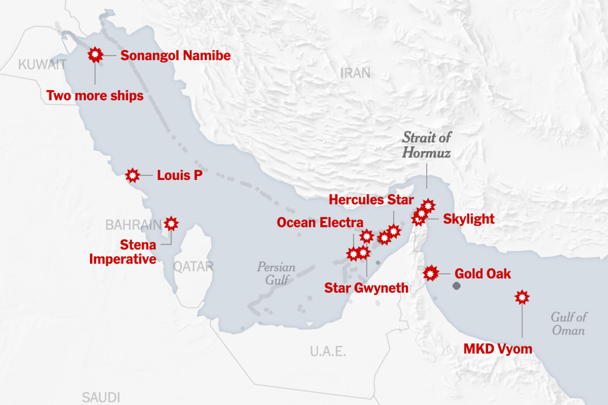 16 and Counting: Oil and Cargo Ships Are Growing Targets in War With Iran