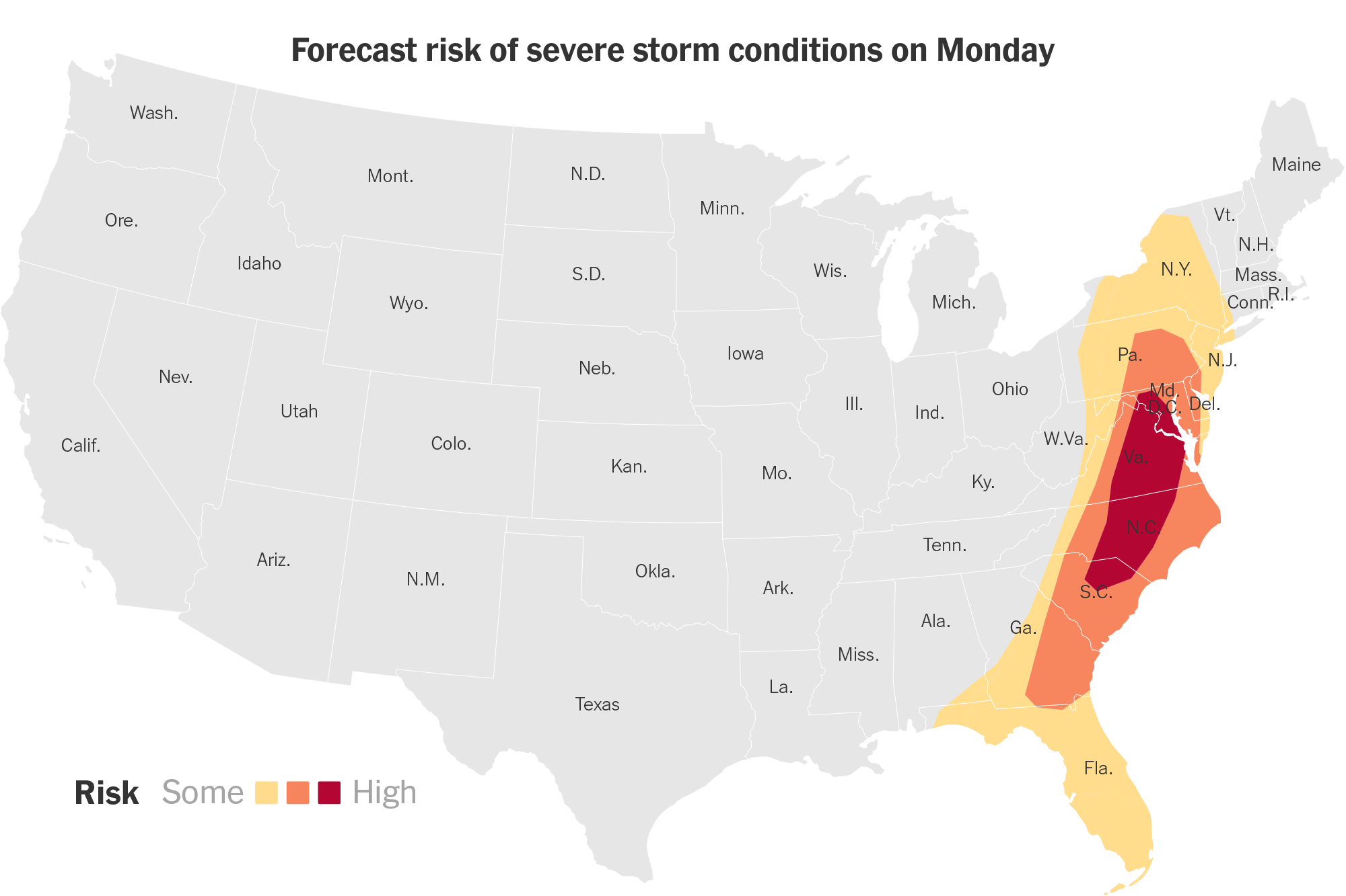 Severe Storms Push Tornado Threat to the East on Monday