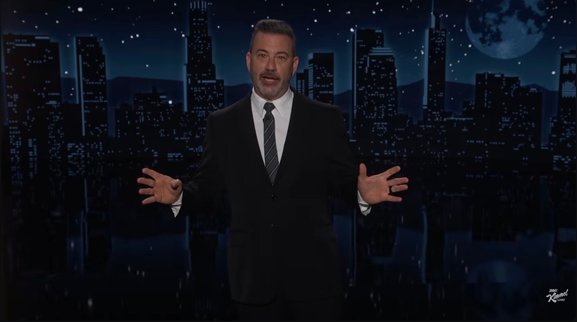 Jimmy Kimmel Has a Bone to Pick With Trump’s War Plans