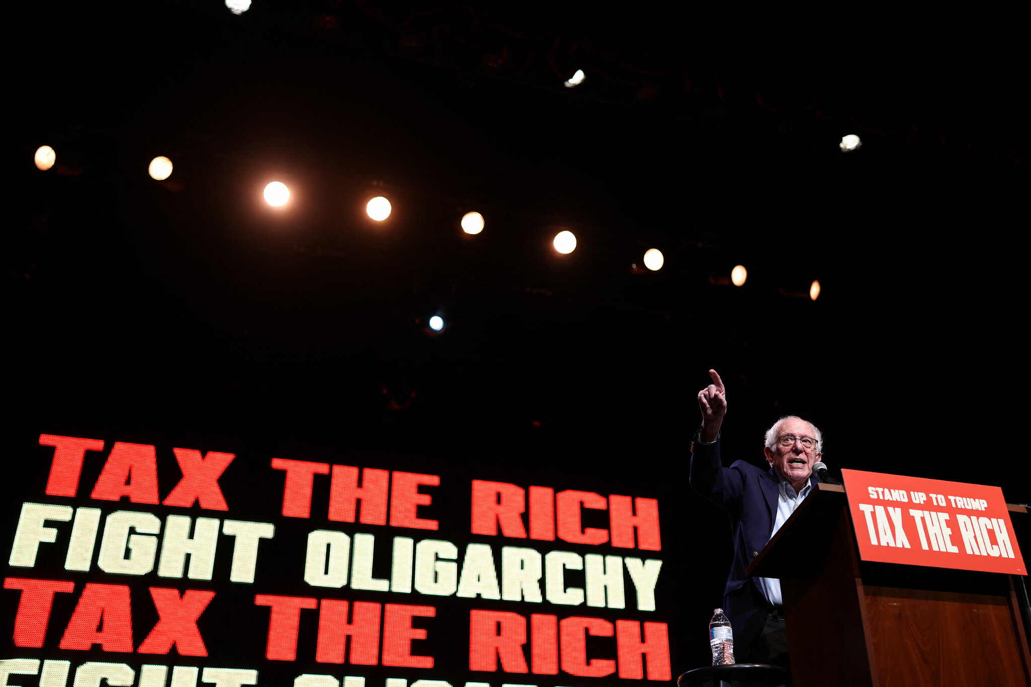 Bernie Sanders, in the Bronx, Presses N.Y. Governor to Tax the Rich