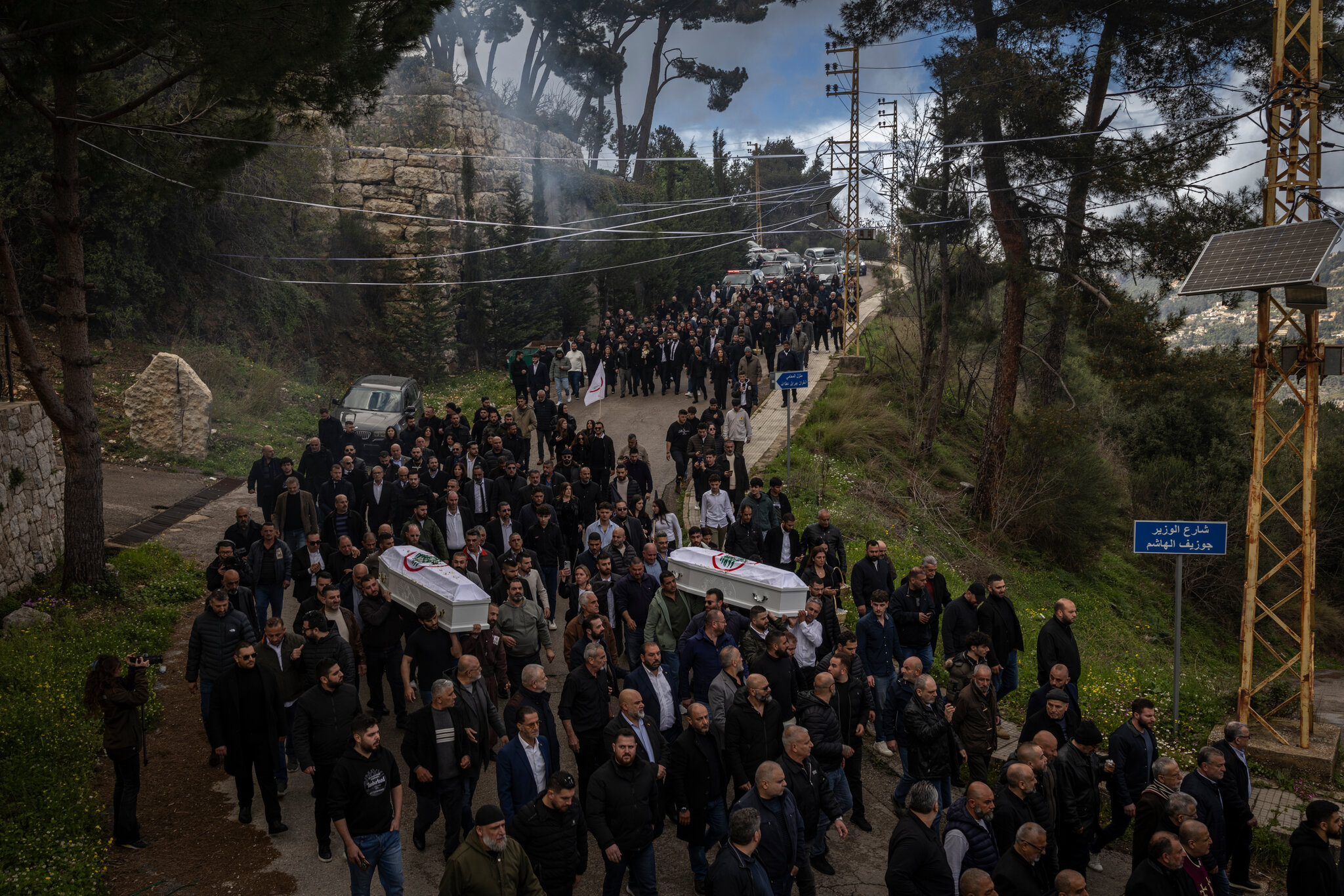 Lebanese Mourn Couple Killed in Israeli Strike, Exposing Rift Over Hezbollah