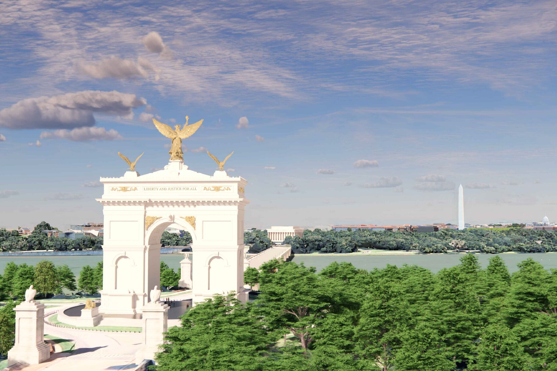Officials Release Design for 250-Foot Arch in Washington, as Trump Seeks Another Imprint