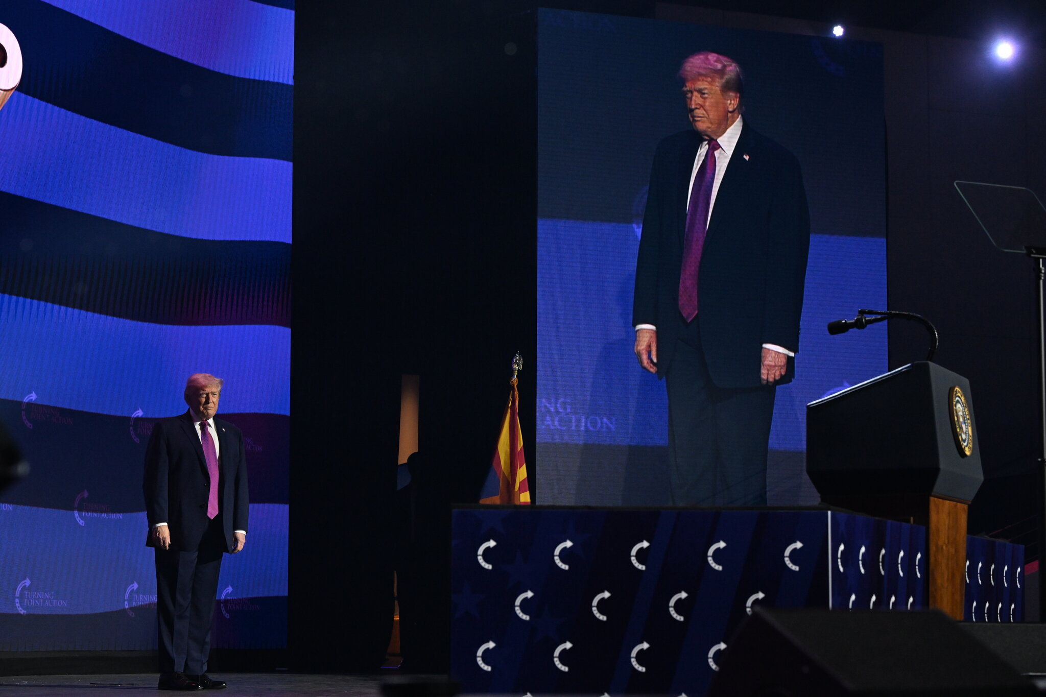 In Phoenix, Trump Eyes Lower Gas Prices and Frets About the Midterms