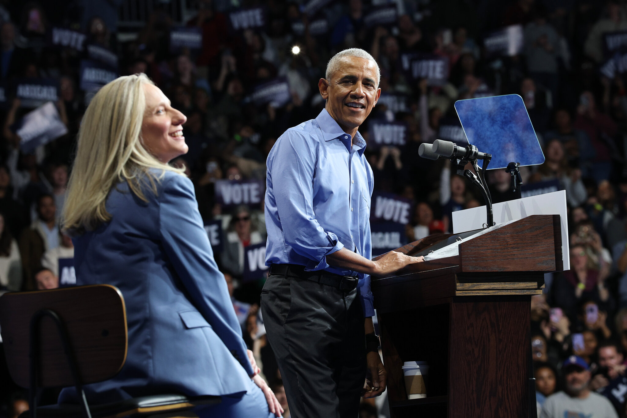 Dueling Obama Ads Raise Democratic Anxiety Over a Virginia Vote
