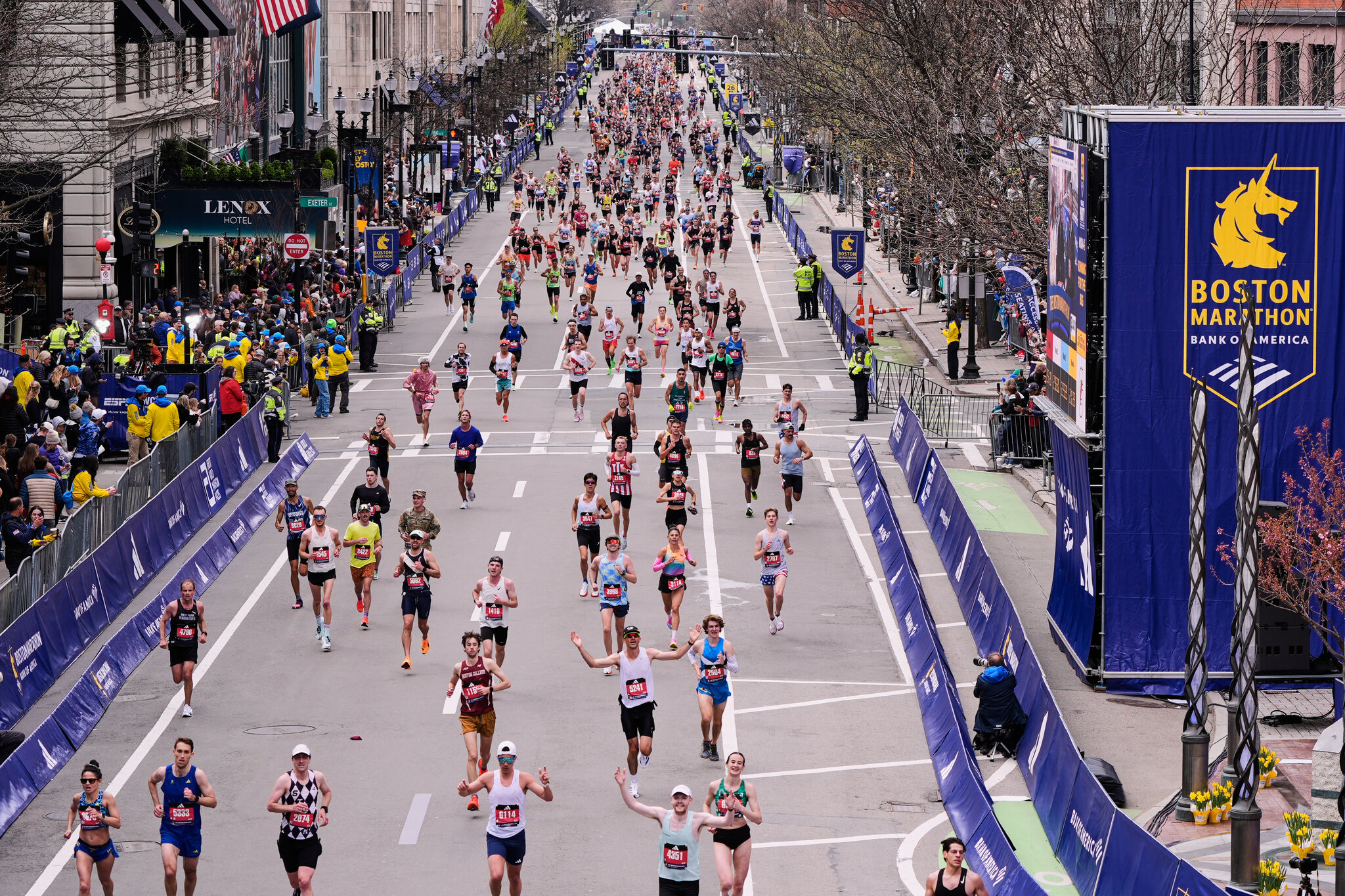 A Brisk Day in Boston, for the Weather and Runners Alike