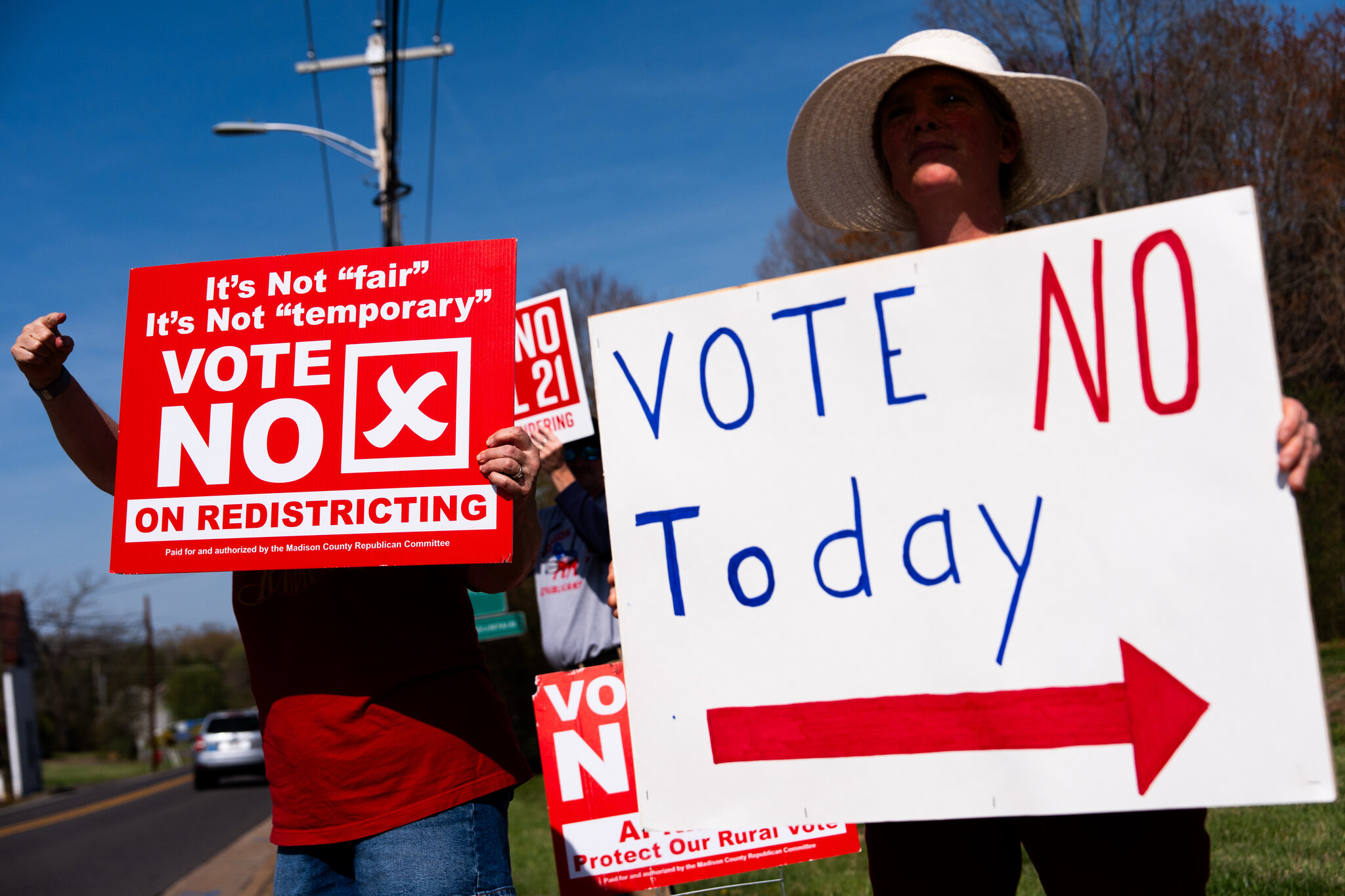 Anger Evident in Red Areas as Virginians Cast Their Votes