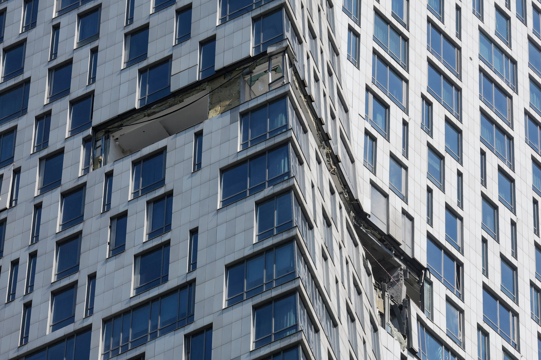 Drone Hits a Moscow High-Rise Days Before a Major Military Parade