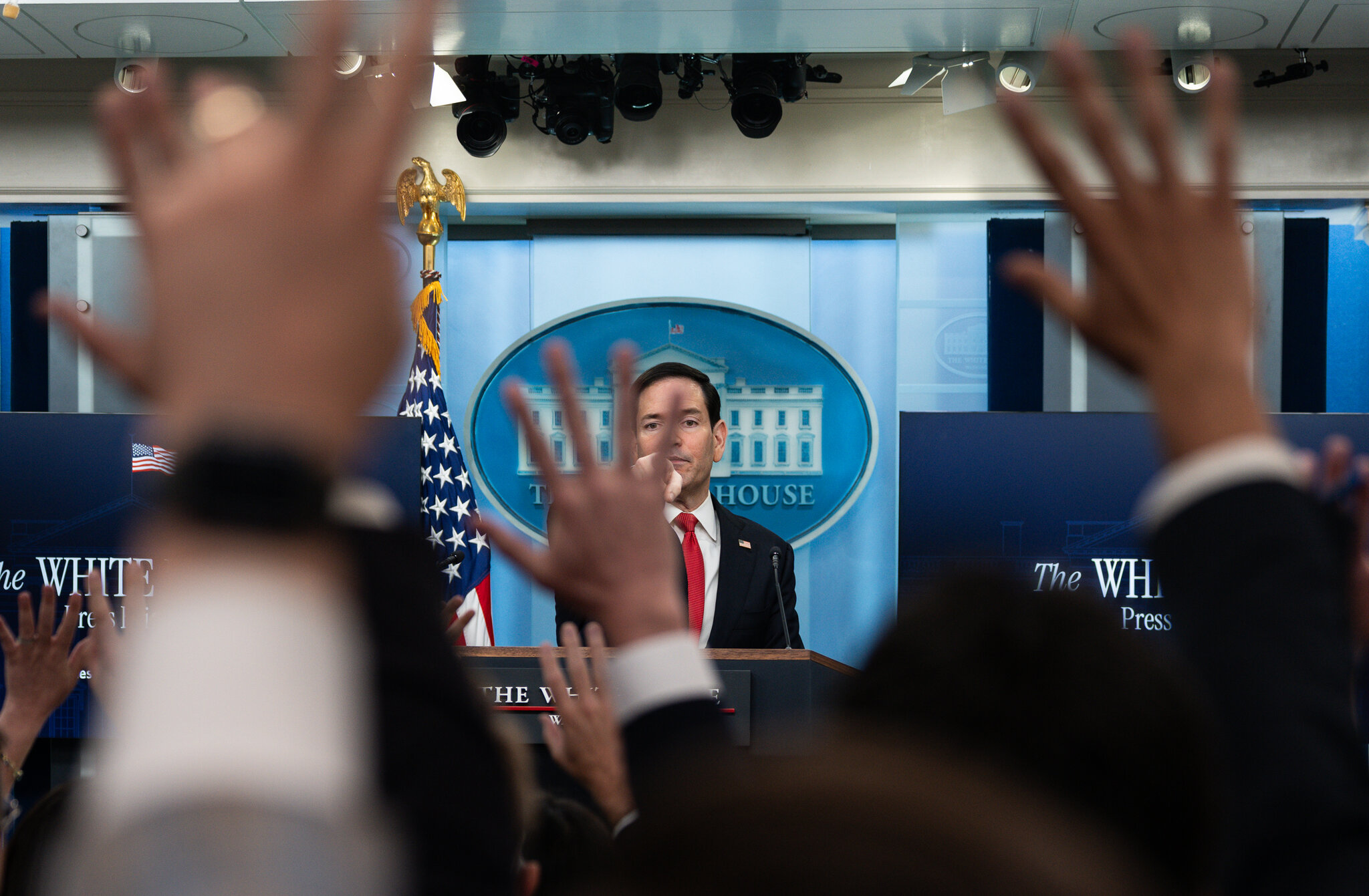 Trump’s Gyrations on the War Leave Even Rubio Out of Sync