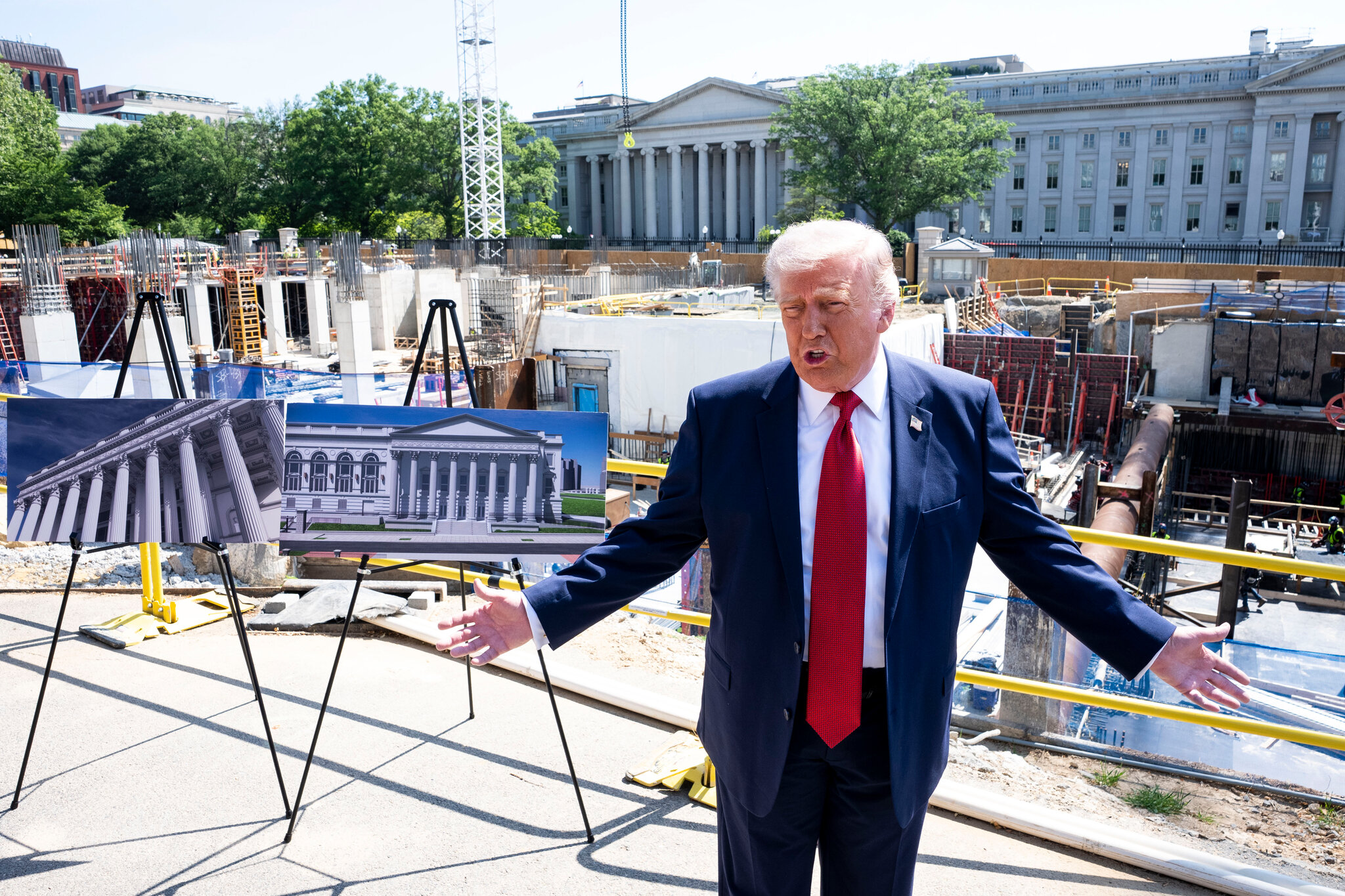 Amid Global Turmoil, Trump Takes a Moment for ‘the Thing I Do Best in Life’