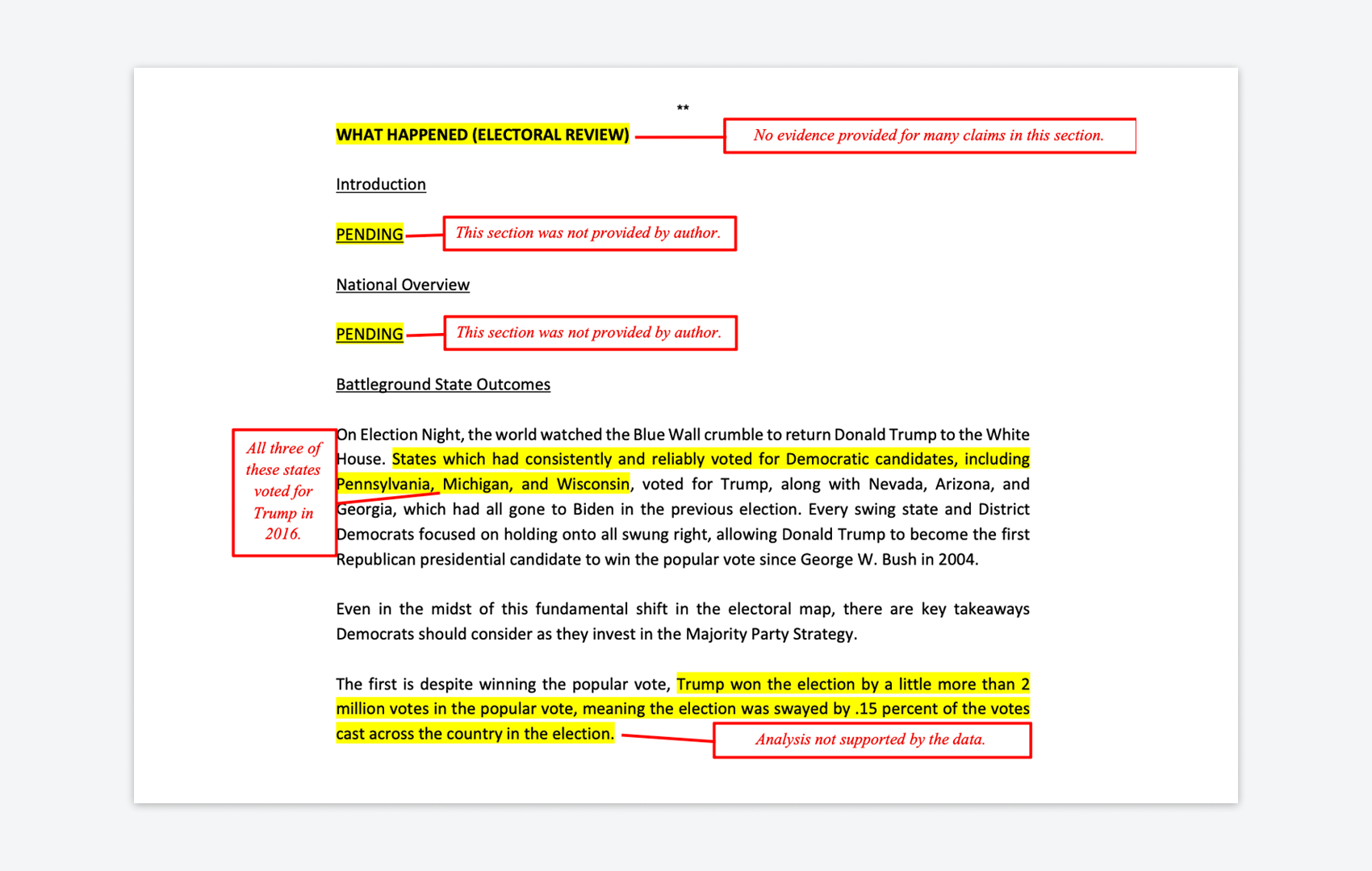 Read the Draft of the D.N.C. Report