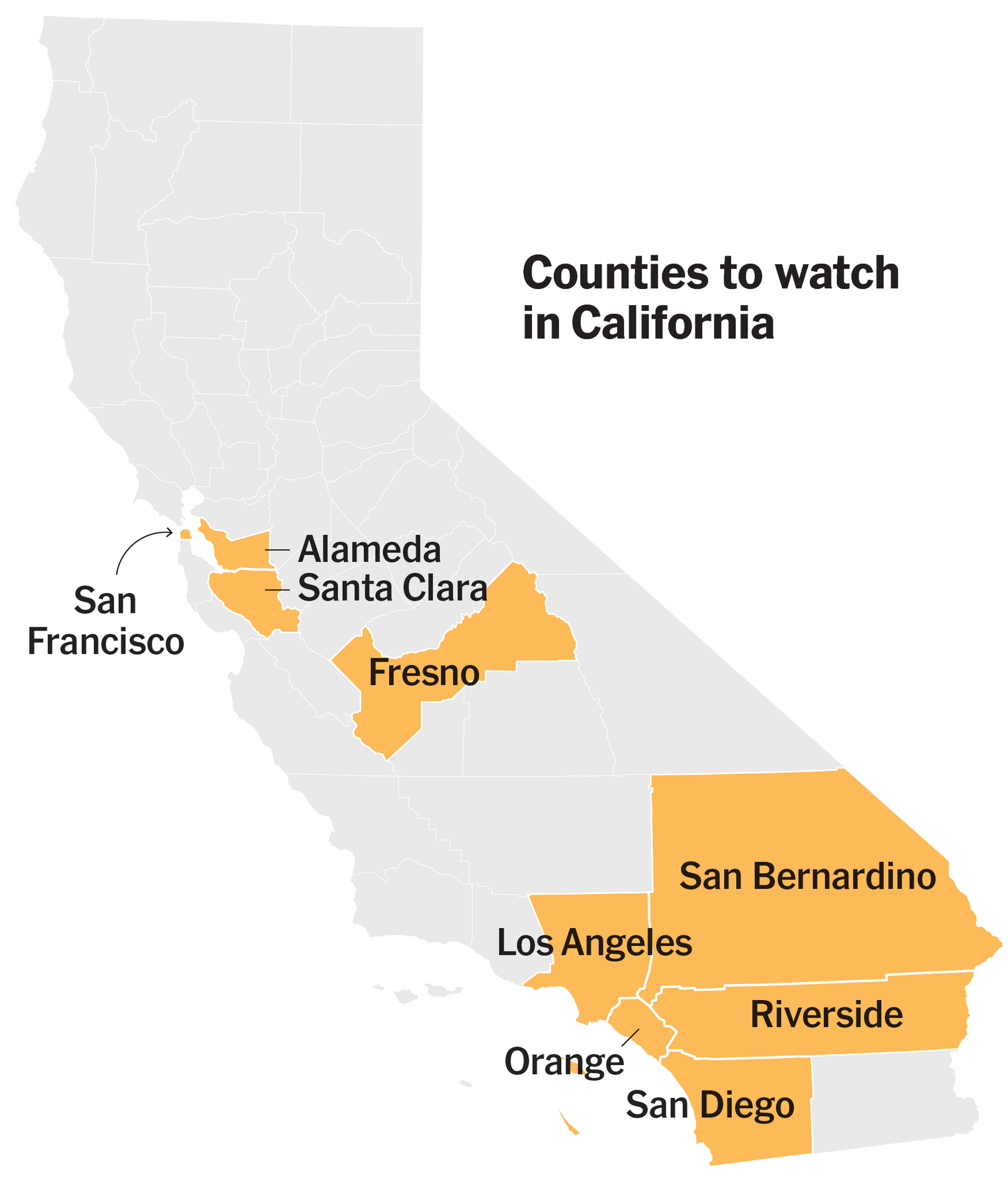 9 Counties to Watch in the California Governor’s Race