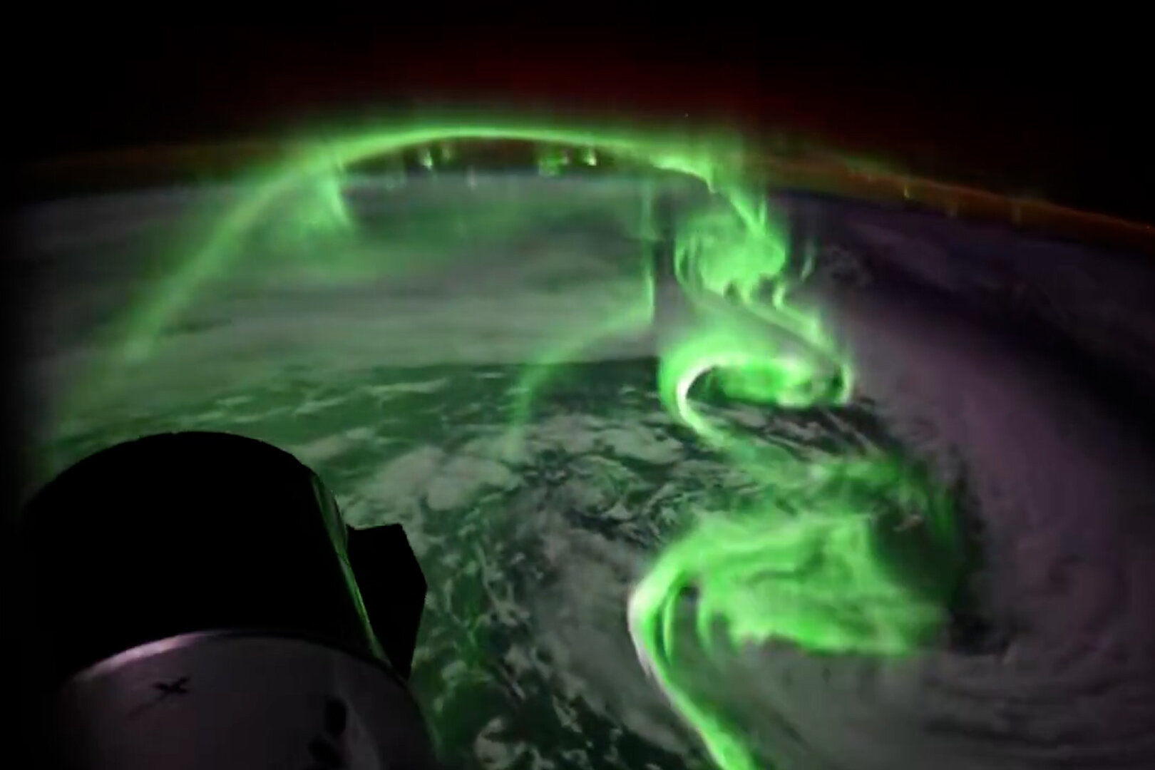 NASA Astronaut’s Video Shows Snaky Aurora From Space Station