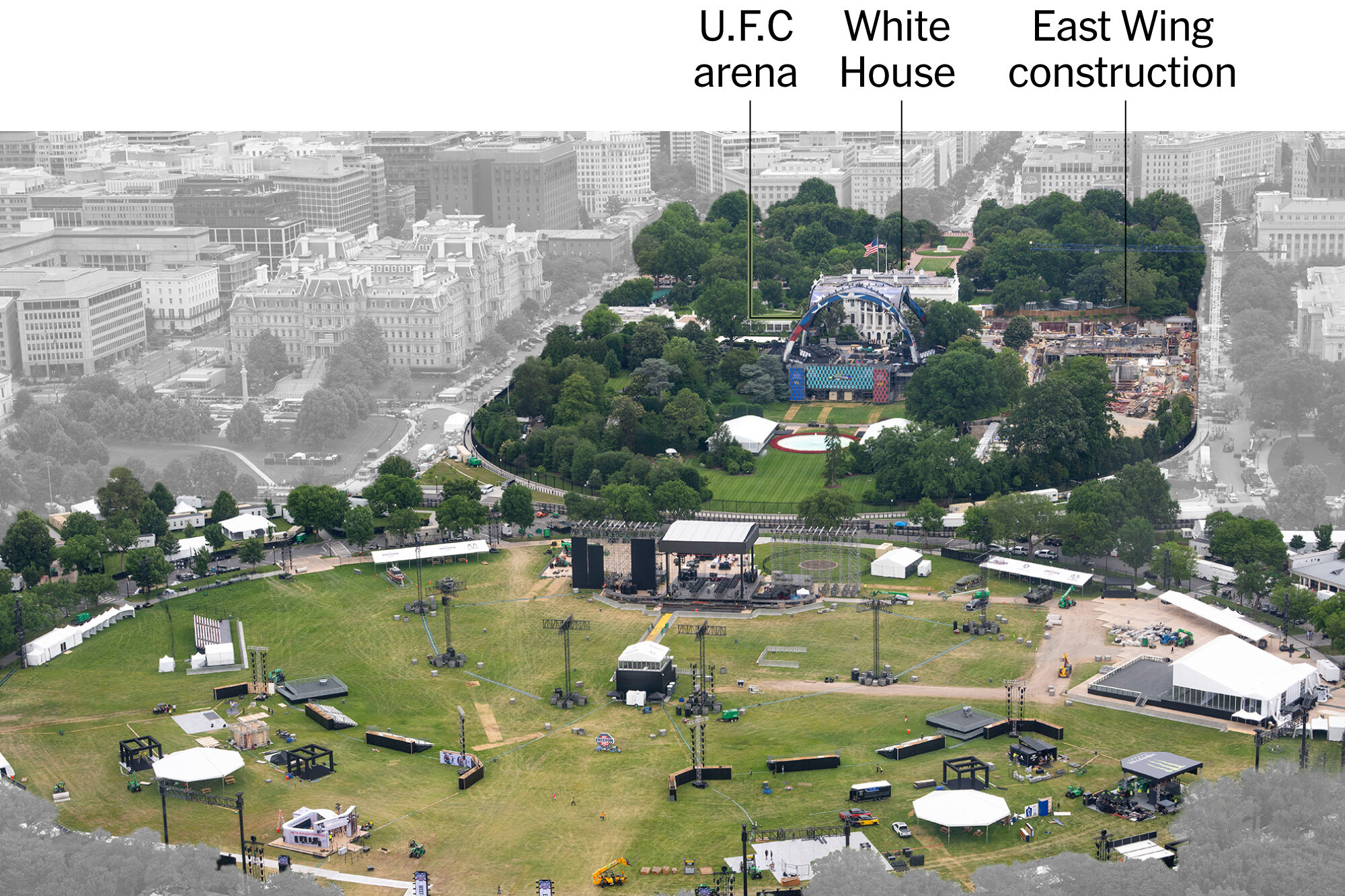 How Trump Transformed the White House Lawn Into a Fighting Arena