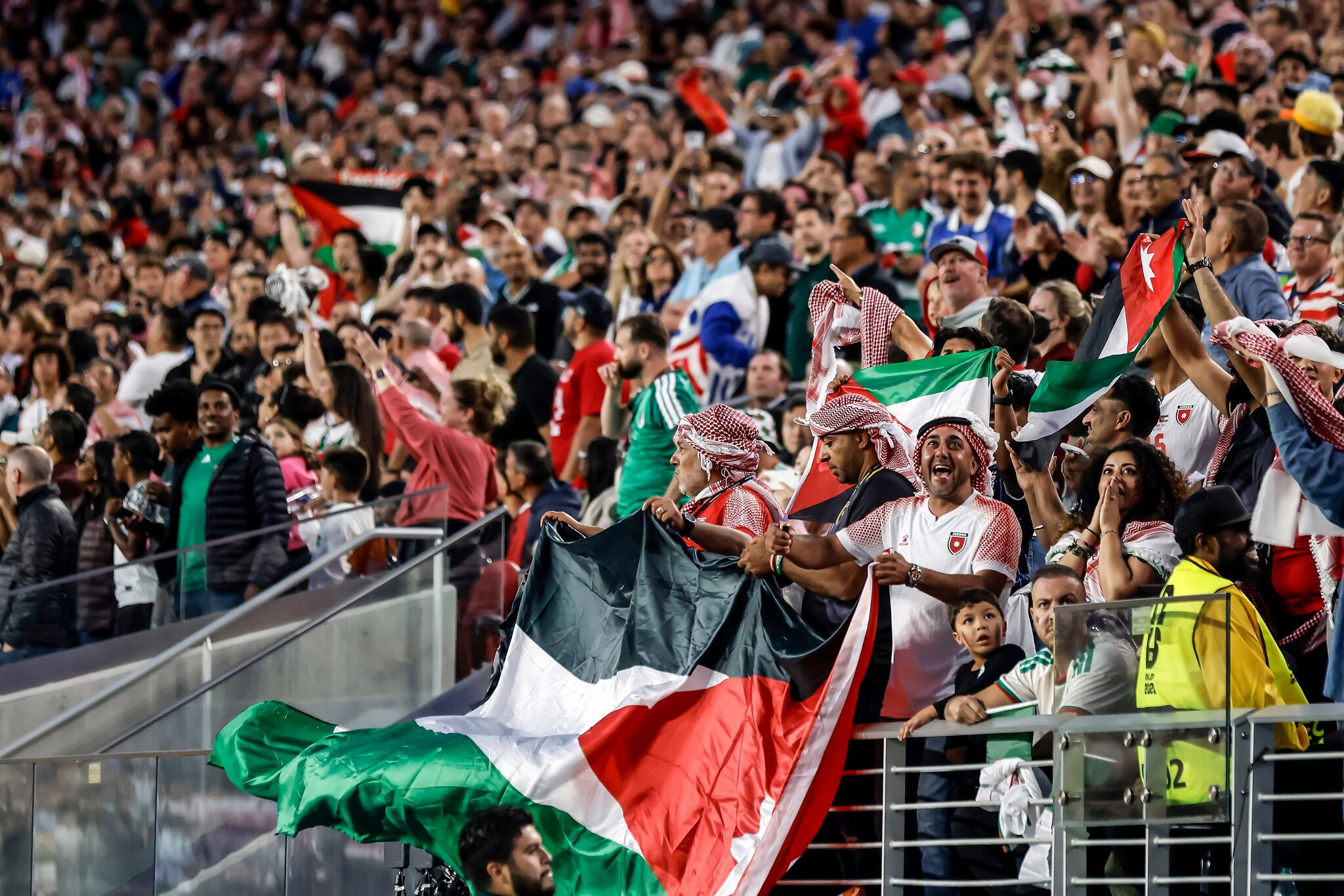 At World Cup Soccer Game, Palestinian Emblems Abound