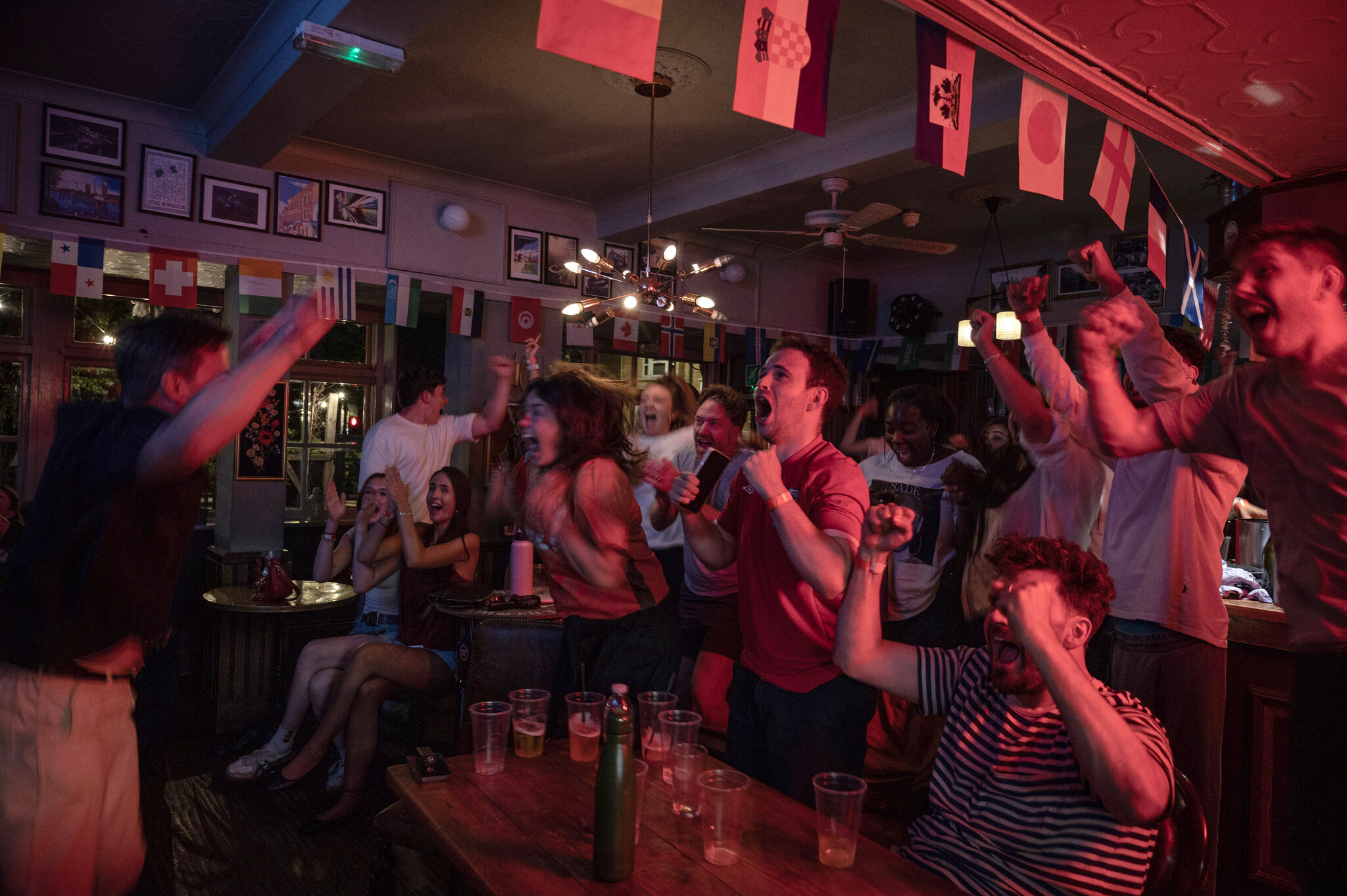 Fatigue, Tension, Joy: England Pulls a World Cup All-Nighter