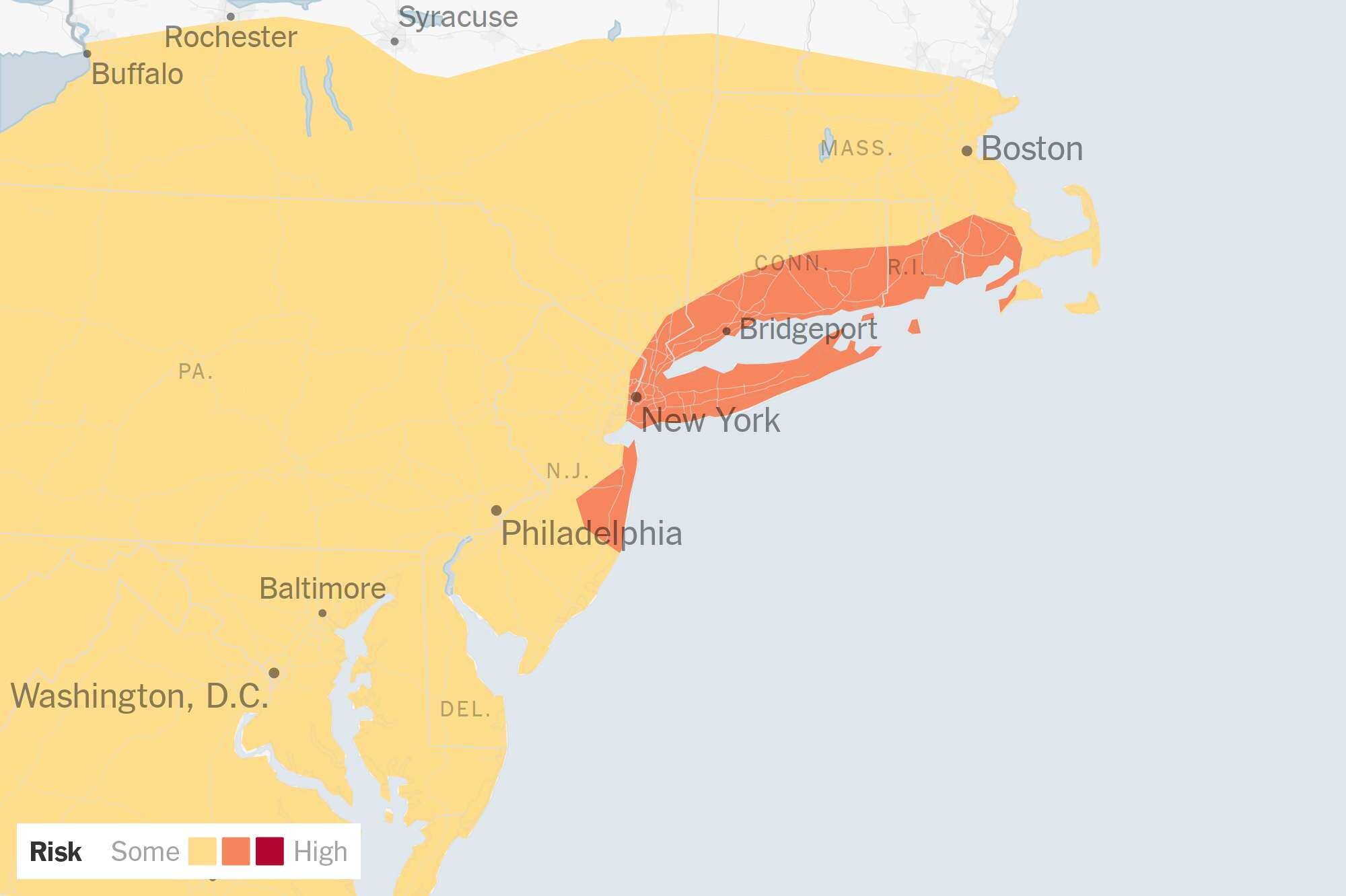 Heavy Winds and Torrential Rain Sweep Over N.Y.C. Suburbs
