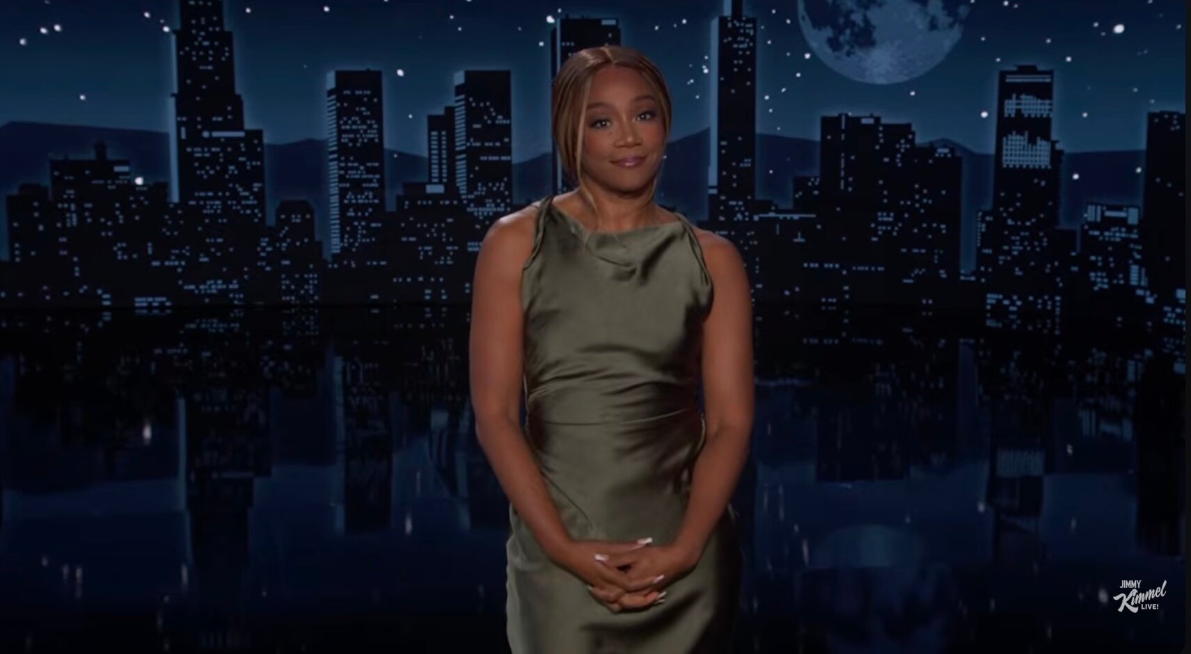 ‘Kimmel’ Guest Host Tiffany Haddish Roasts Trump’s Fourth of July Party