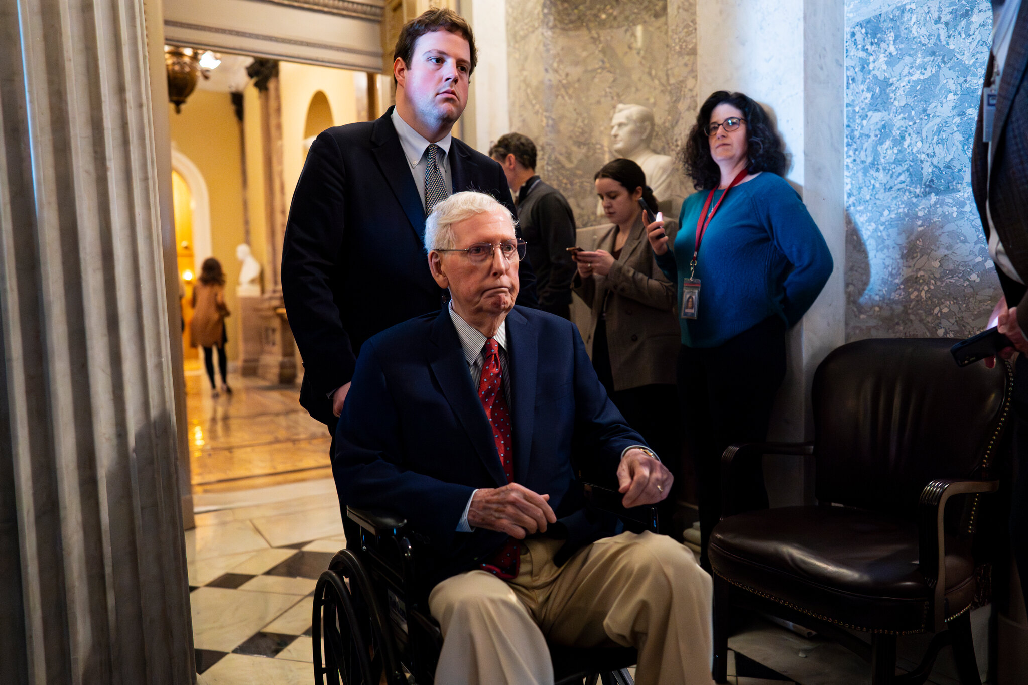 Still Hospitalized, McConnell Speaks to G.O.P. Allies, They Say