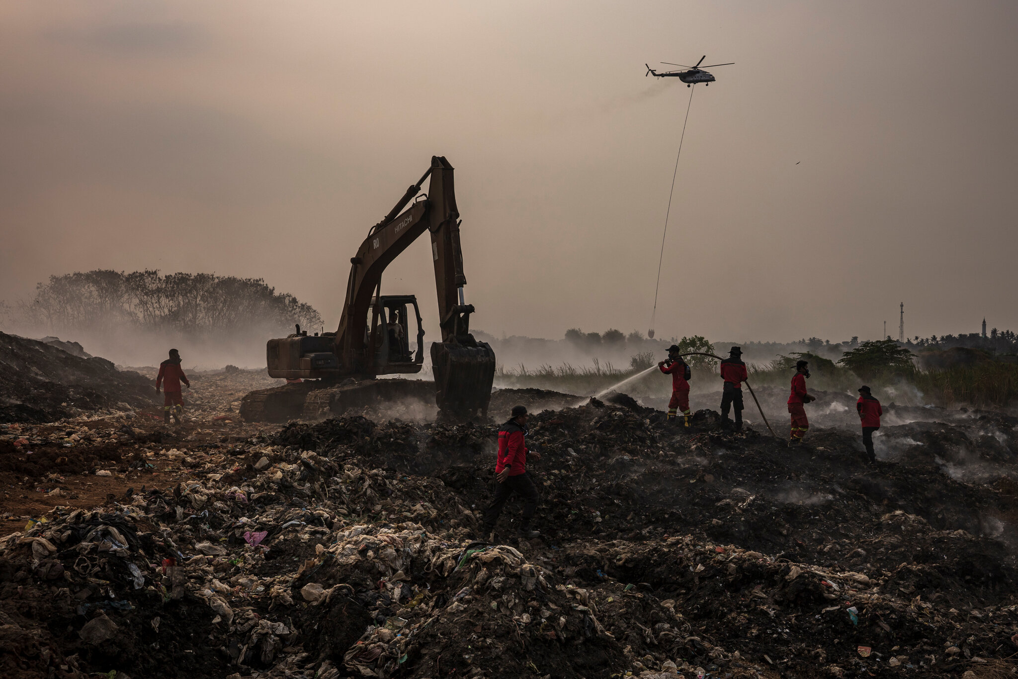 A Landfill in Indonesia Caught Fire Over a Week Ago. It’s Still Burning.