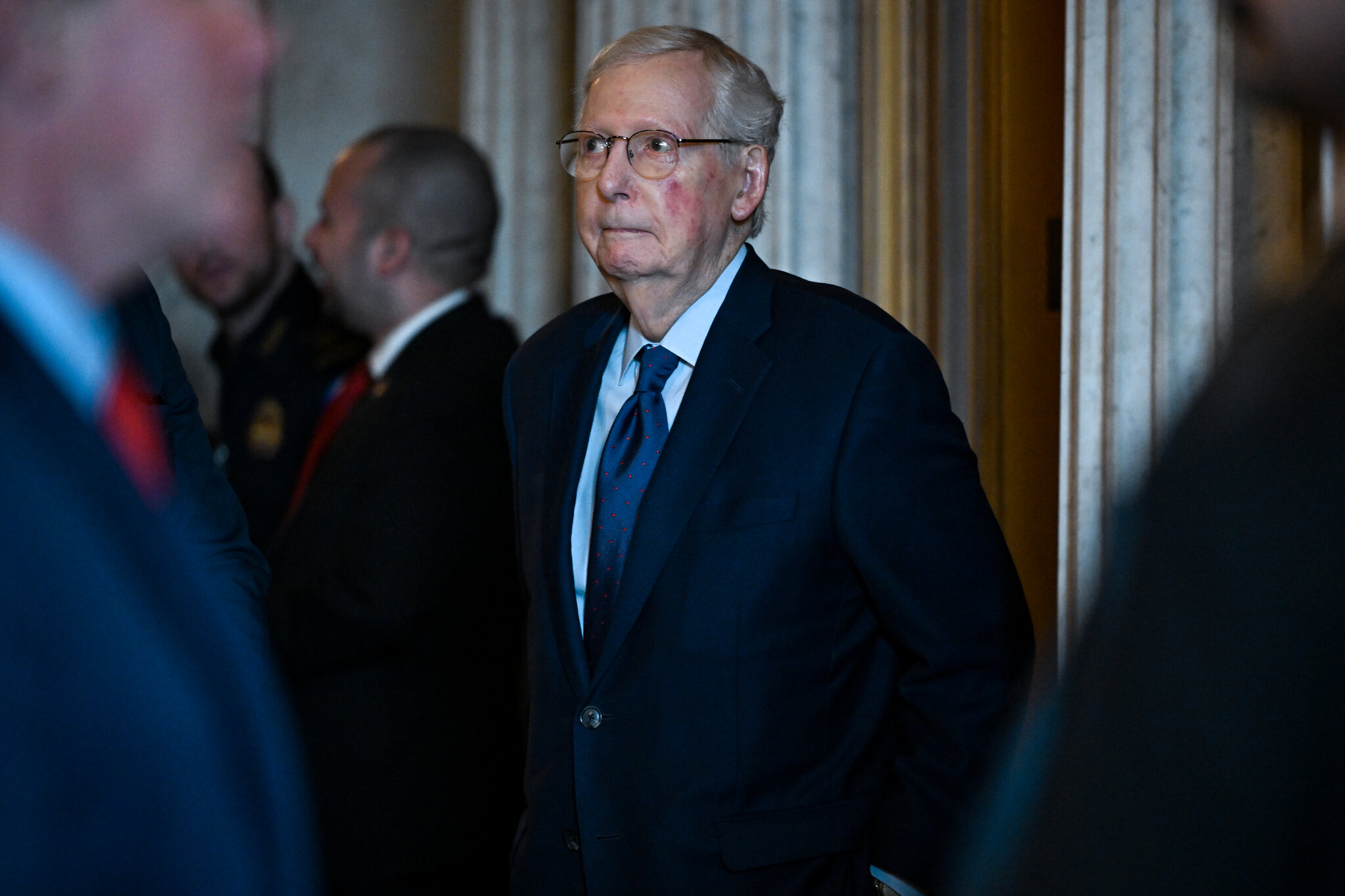 After Weeks of Silence, McConnell Says He Is Recovering From a Fall