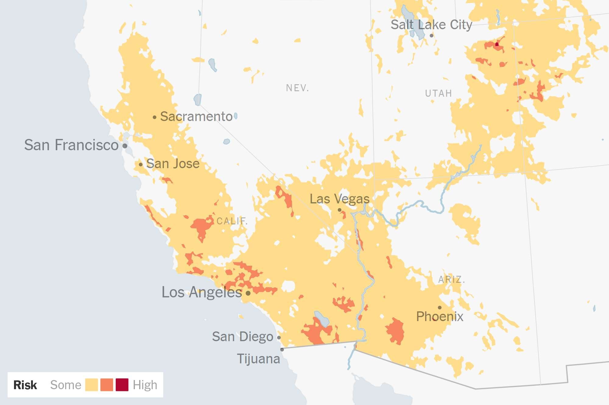 California Weather Shift Brings With It a Risk of Unhealthy Heat and Wildfires