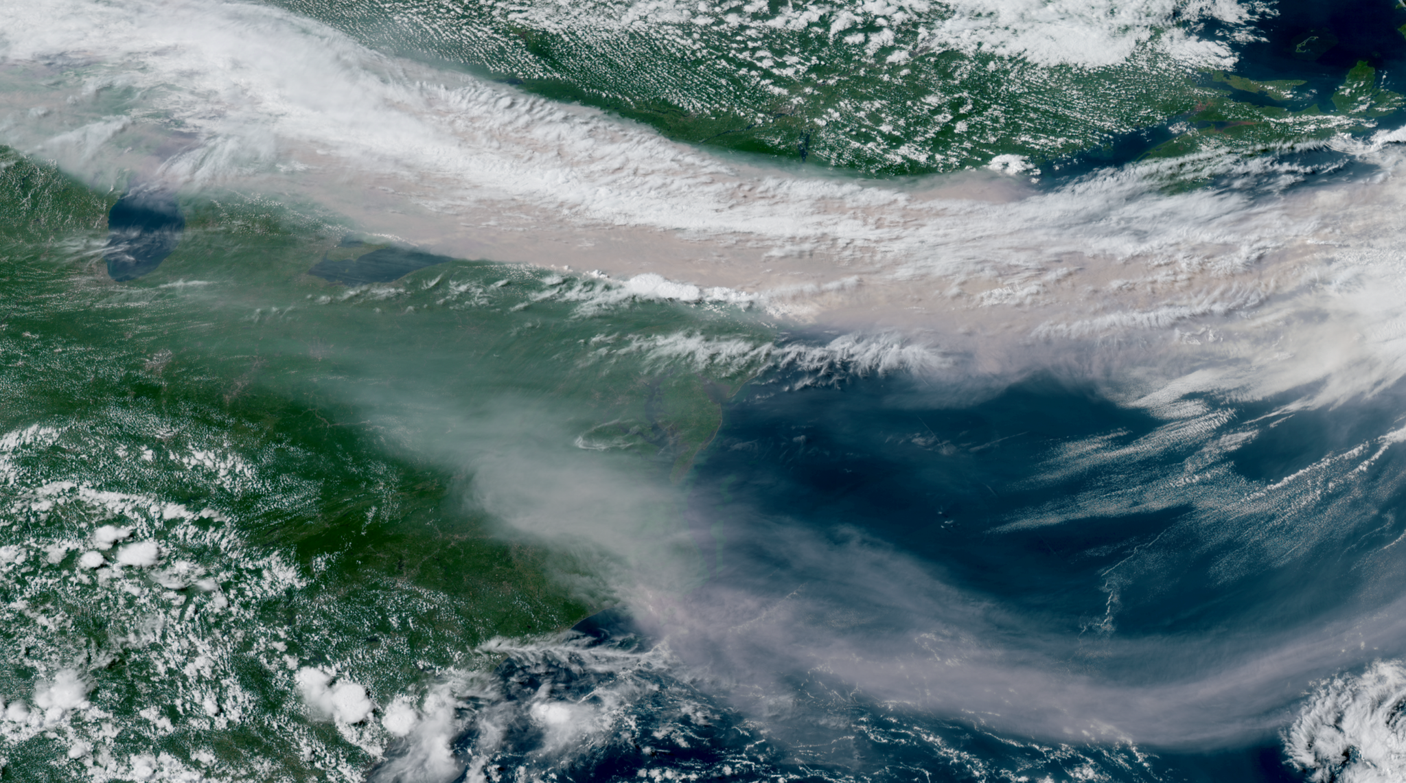 Watch the Wildfire Smoke Ooze Across North America From Space