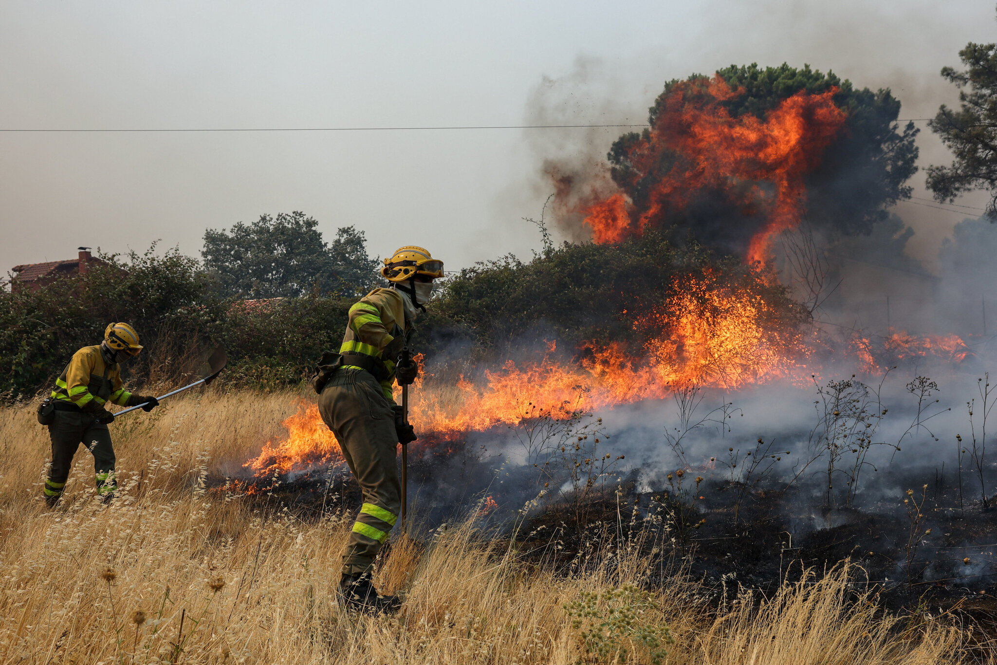 Fires Rage in Spain and France, Forcing Thousands to Flee