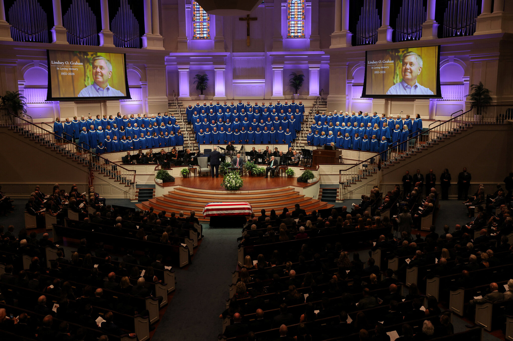 At Lindsey Graham’s Funeral There Were Tributes, But Politics Too