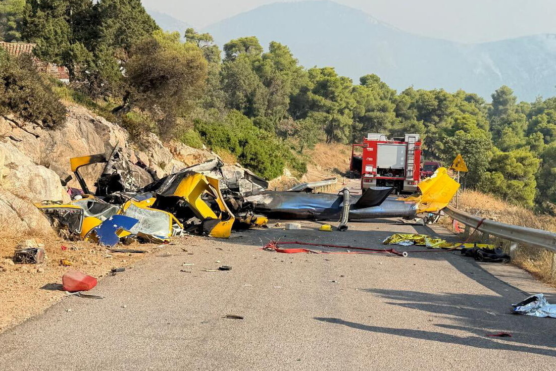 2 Killed as Firefighting Helicopters Collide in Greece
