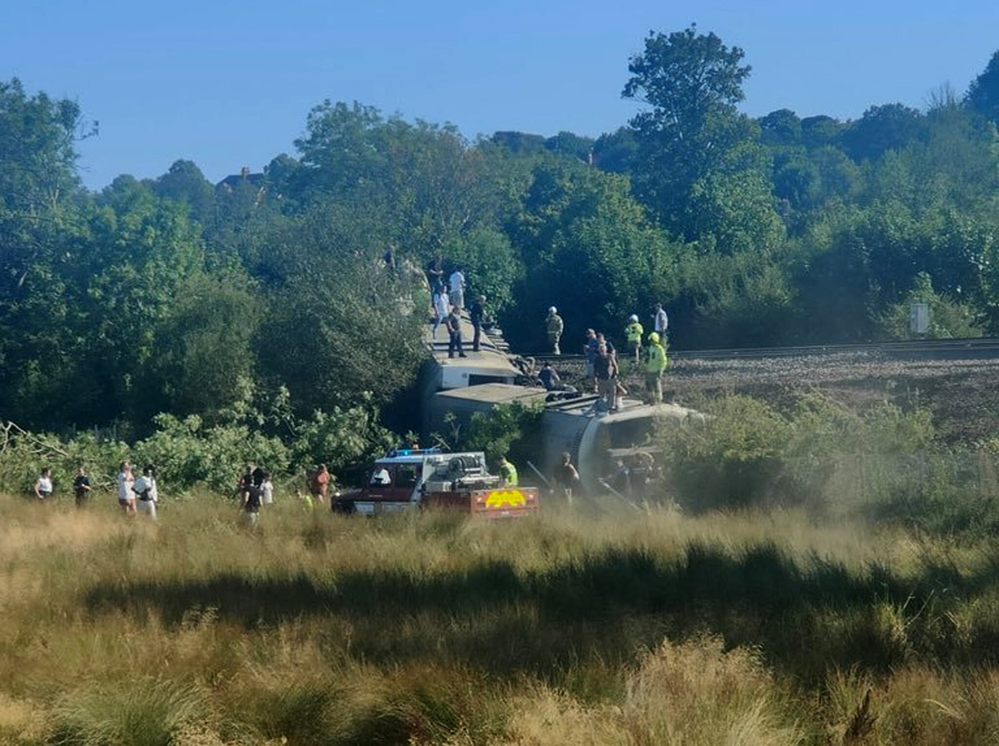 Train Derails in Southern England