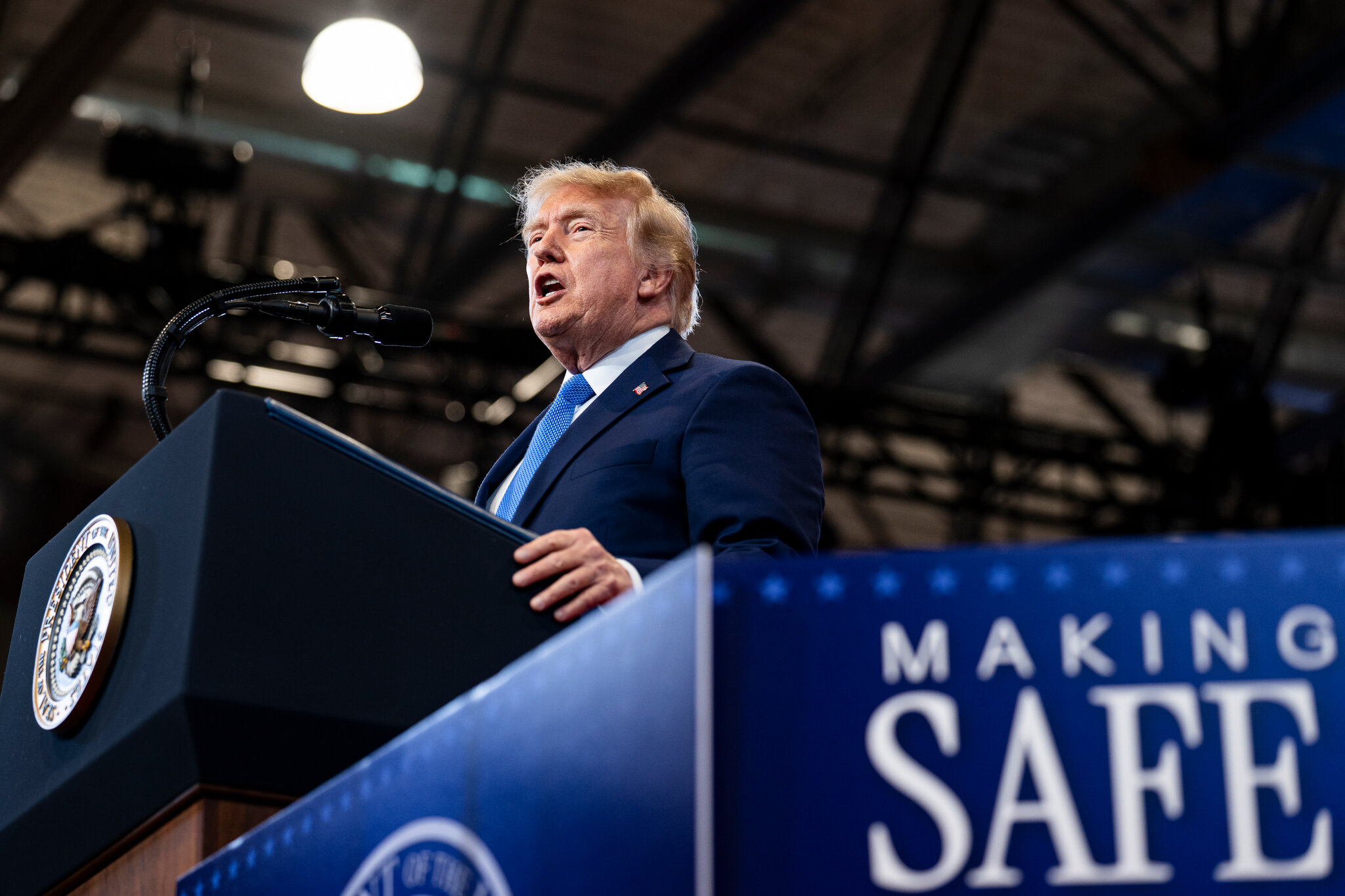 President Trump Takes Credit for Steep Crime Rate Declines